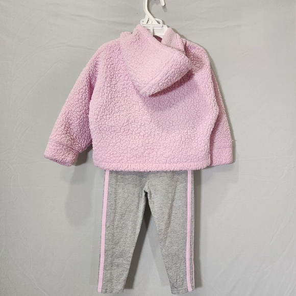 Adidas Pink and Gray Matching Leggings Set - Picture 3 of 7